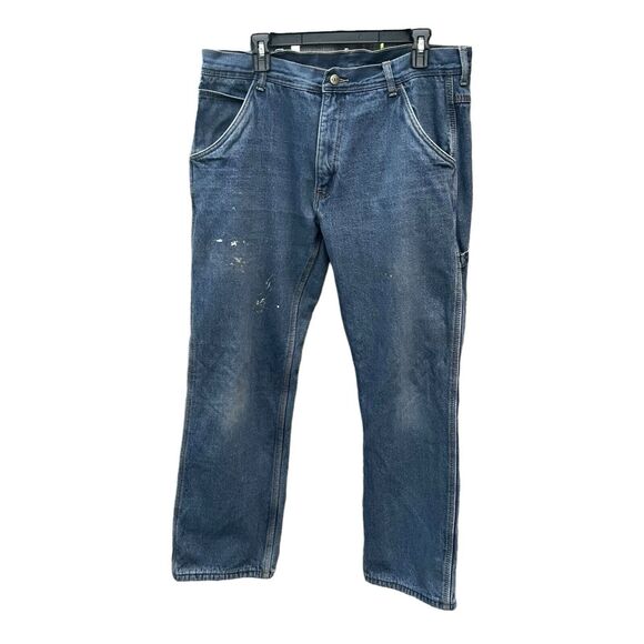 KEY Denim Fleece Lined Carpenter Pant Jeans Performance Dungaree Work 36x32 (30) - Picture 1 of 16
